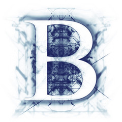 Blue Abstract Letter B