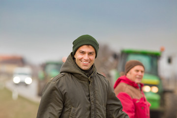 Obraz premium Smiling farmer