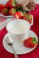 yogurt with strawberries
