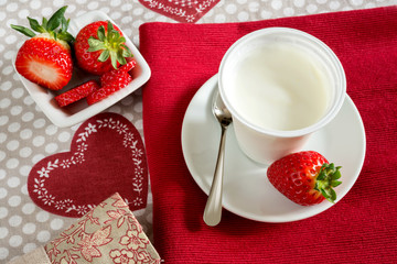 yogurt with strawberries