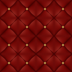 upholstery seamless pattern with gold buttons