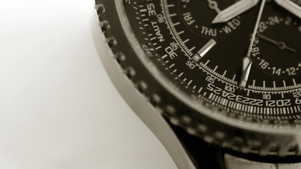 The dial wristwatch close-up
