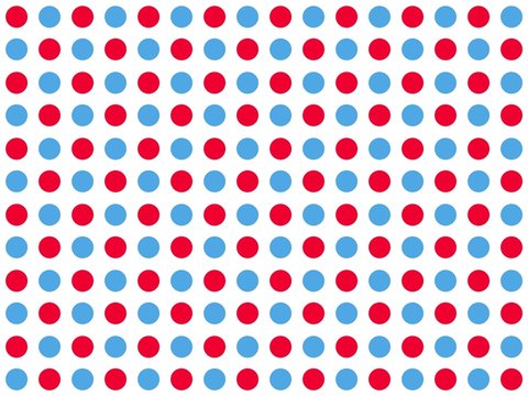 Hintergund mit blauen und roten Punkten
