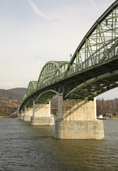 Fototapeta na wymiar Maria Valeria Bridge in Sturovo. Slovakia