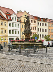 Fountain in Zittau. Germany