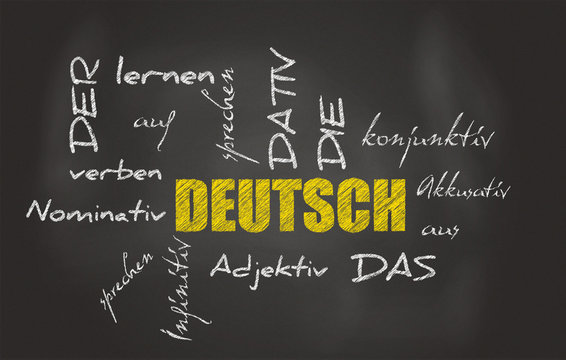 Blackboard With Word "German" On It