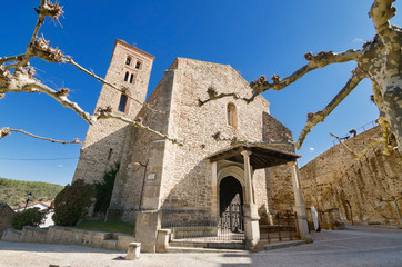 Ancient 14th century Church in Buitrago de Lozoya, Spain