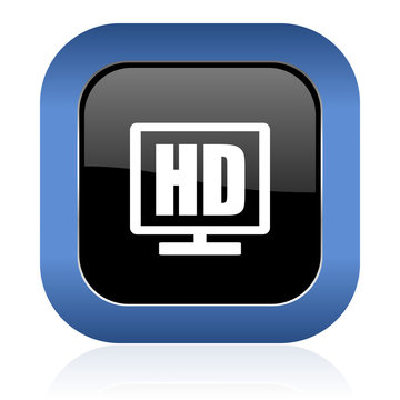 hd display square glossy icon