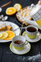 Gourmet citrus  tart with lemon kurd