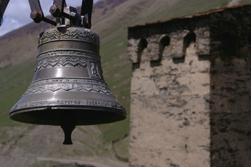 Fototapeta premium Georgia, Svaneti towers in mountains