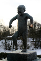 Fototapeta na wymiar Sculptures in Vigeland park Oslo Norway