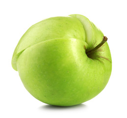 Juicy apple isolated on white