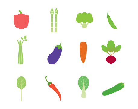 Vector vegetable icons