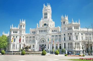 Papier Peint photo Madrid Palacio de Comunicaciones, célèbre monument à Madrid, Espagne.