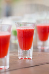 Row of shot drinks