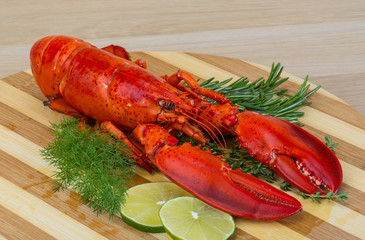 Boiled lobster