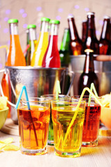 Prepared table with drink for party
