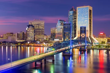 Poster Skyline von Jacksonville, Florida © SeanPavonePhoto