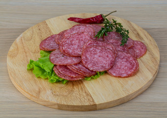 Sliced salami