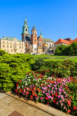 Beautiful Wawel castle in summer time, Krakow, Poland