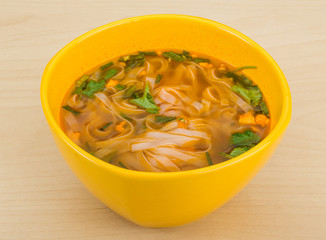 Rice noodle soup