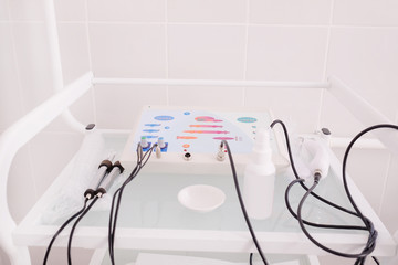 Medical trolley in beauty salon room