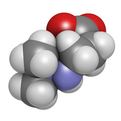 Meldonium anti-ischemic drug molecule. 
