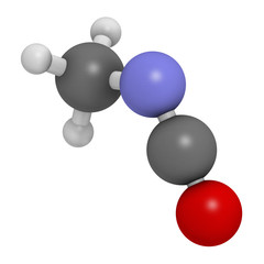 Methyl isocyanate (MIC) toxic molecule. 