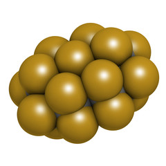 Perfluorodecalin fluorocarbon molecule. 