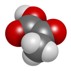 Pyruvic acid (pyruvate) molecule. 