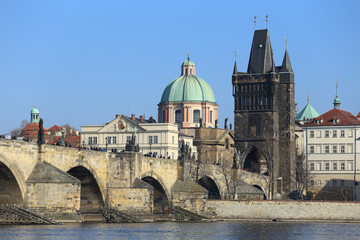 Fototapeta na wymiar Prague Old Town with Charles Bridge, Czech Republic