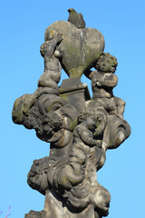 Baroque Sculpture from Prague Charles Bridge, Czech Republic