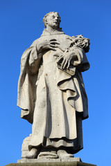 Fototapeta na wymiar Baroque Sculpture from Prague Charles Bridge, Czech Republic