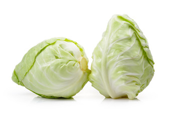fresh chinese cabbage on a white background