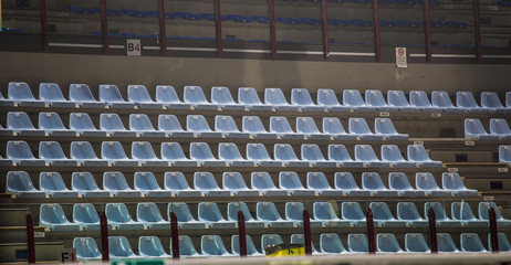 Spalti di un palazzetto sportivo