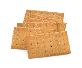 Cracker isolated on over white background