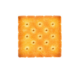 Cracker isolated on over white background