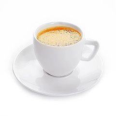 Cup of coffee isolated on white