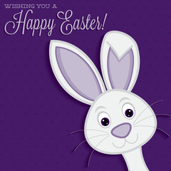 Bright Easter bunny card in vector format.