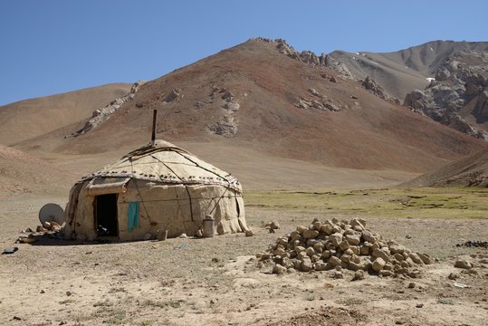 Tajik traditional jurt seen around Pamir.