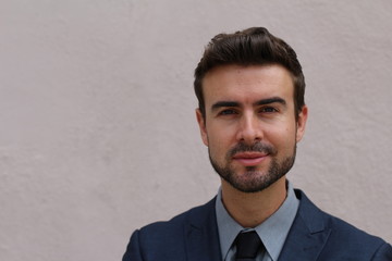 Portrait of a natural handsome classic male