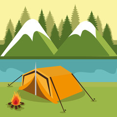 Camping design, vector illustration.