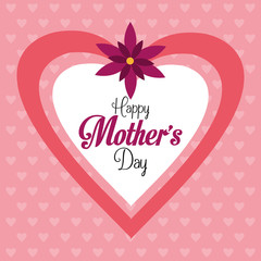 Mothers day card design, vector illustration.