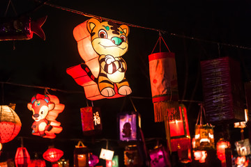 Exhibit of lanterns during the Lantern Festival