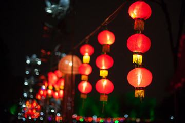 Exhibit of lanterns during the Lantern Festival