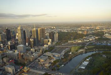 aerial view of Melbourne