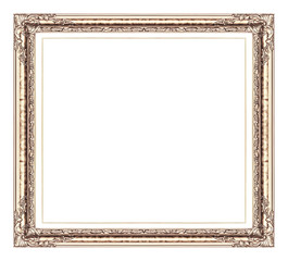 golden  frame isolated on white background, with clipping path