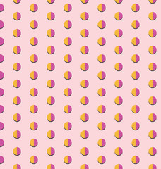 The color of the half circle abstract on pink background