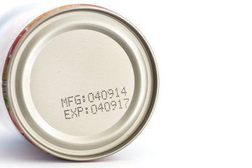 Macro expiration date on canned food