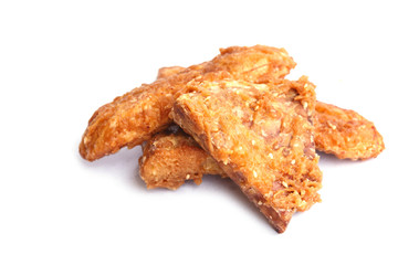 Traditional Thai dessert or snack, deep fired banana and yam